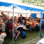 2018 Banntag, G&auml;ste an ehemaliger Talstation Vogelbergskilift