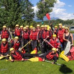River-Rafting, kurz vor dem Start